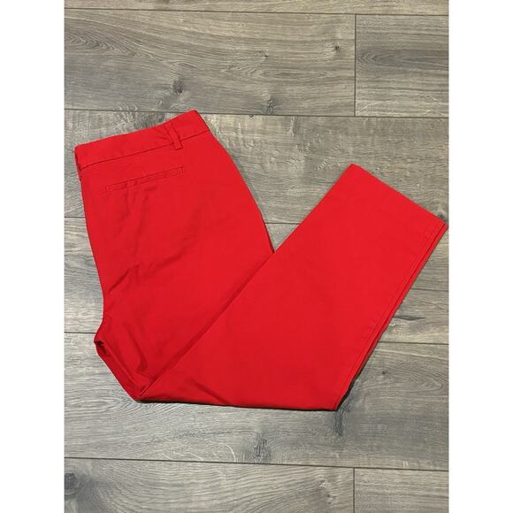 Women’s Worthington Ankle Cotton spandex pant Size 14. Red Trouser - Picture 1 of 11